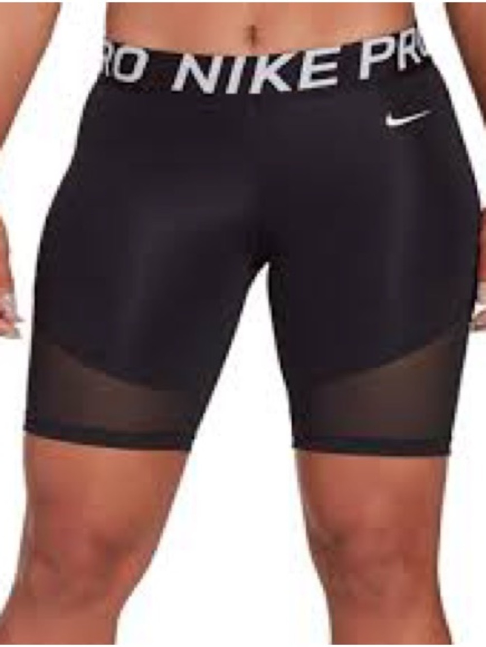 Nike Black Pro Mesh-Accent Bike Shorts